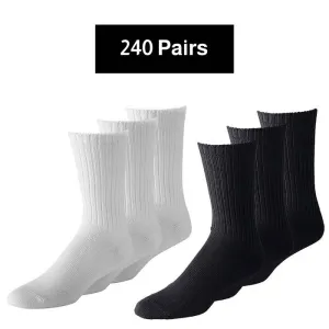 240 Pairs Crew Socks