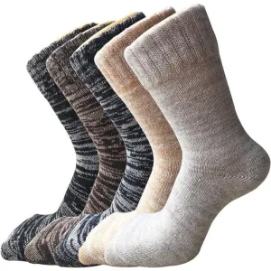 5 Pair Wool Blend Winter Socks – Warmth and Durability