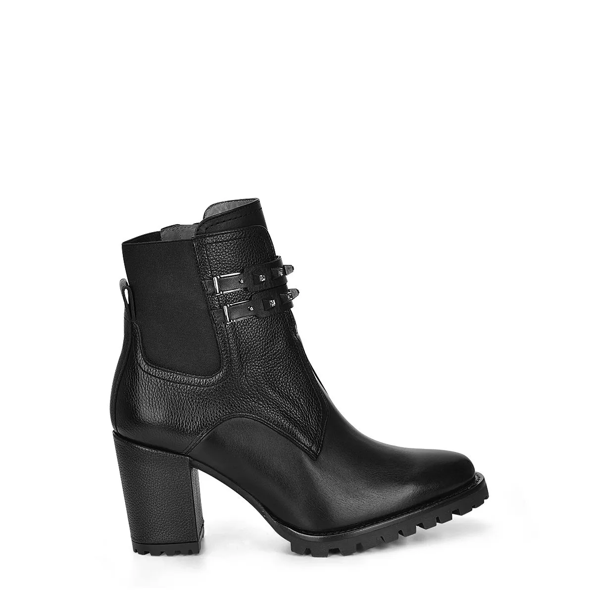 5G7TSRS -Franco Cuadra black casual Chelsea ankle boots for women