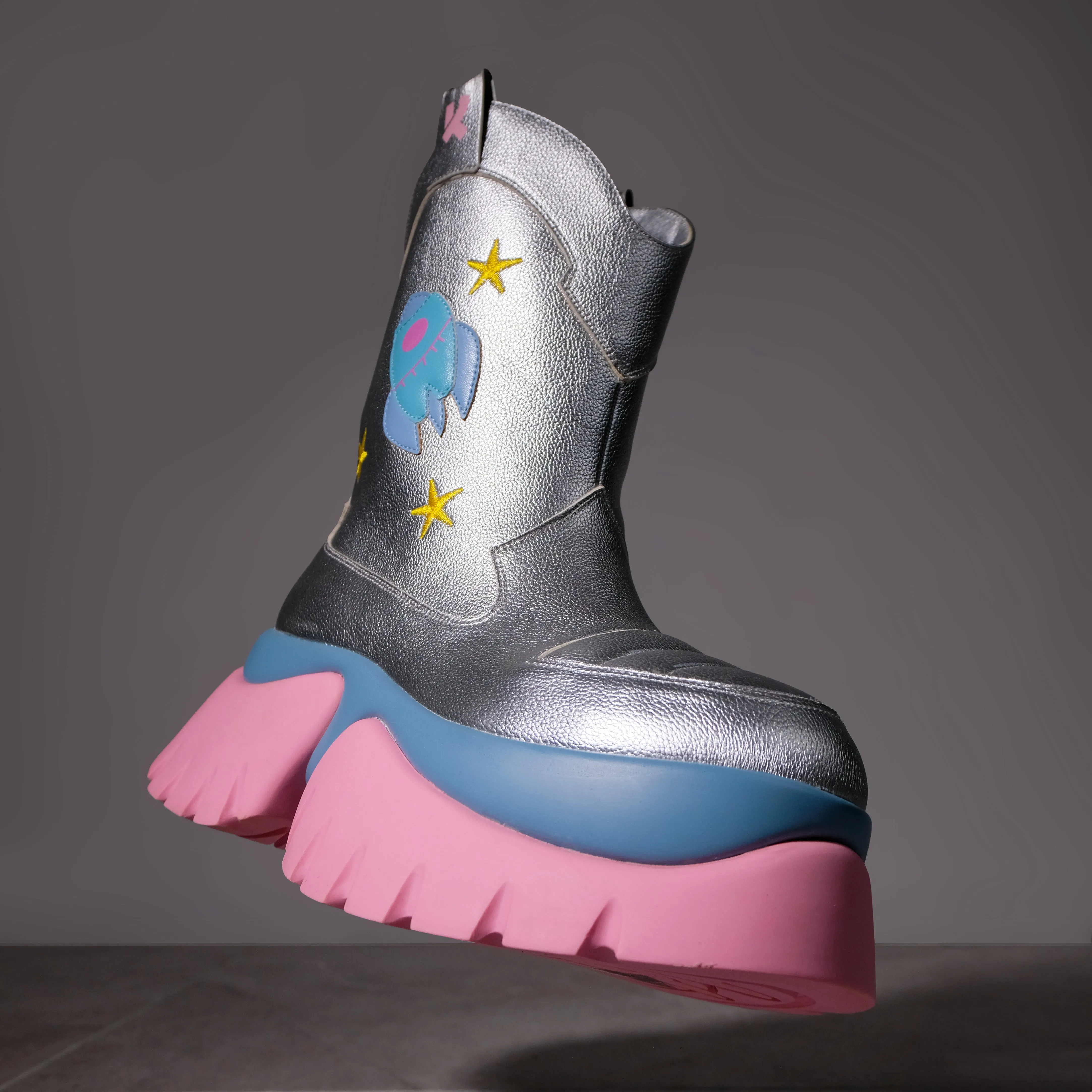 A Fairytale Galaxy Space Boots - Silver