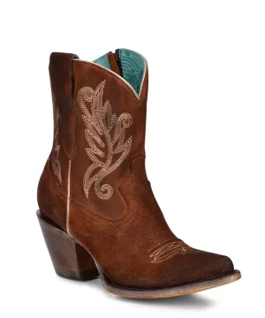 A4257 - M Corral brown western cowgirl leather ankle boots for women