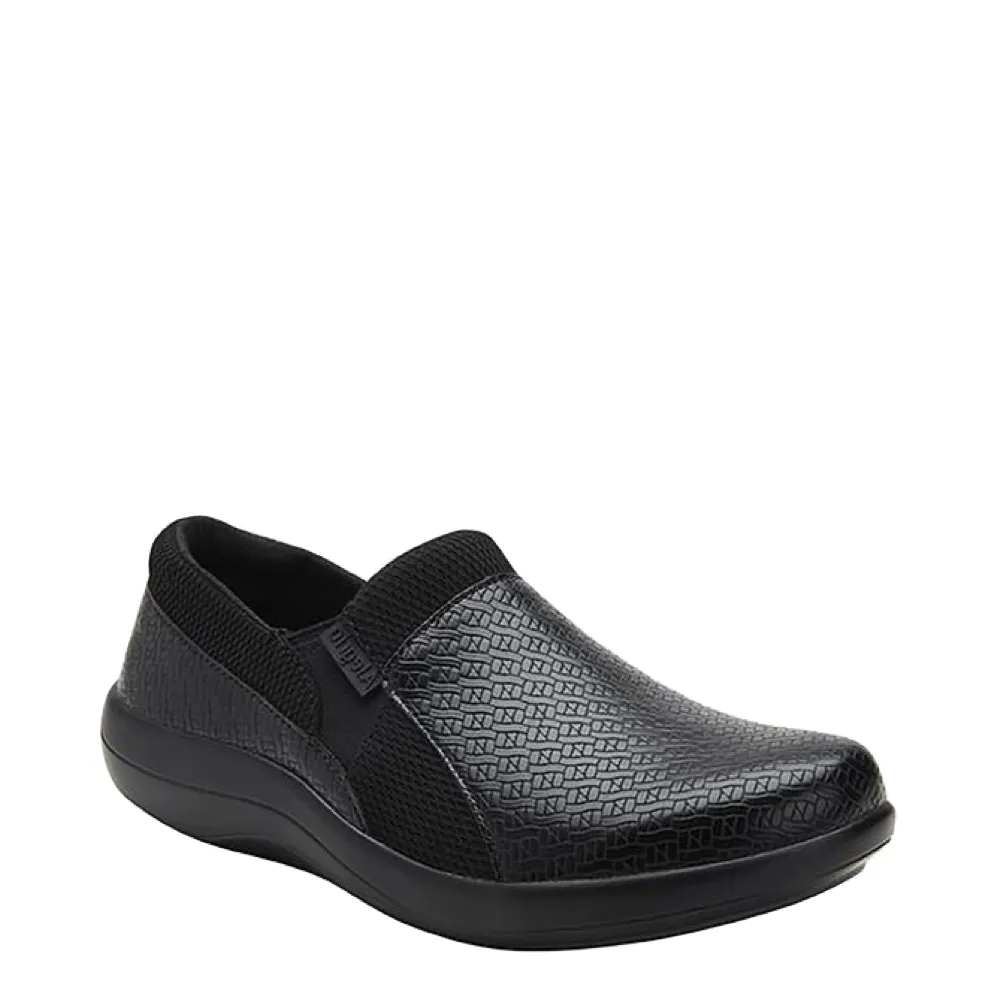 Alegria Women's Duette Slip Resistant Slip On in Black Woven