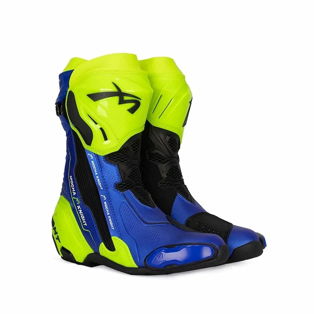 Allgoal Motorcycle Riding Boots Blue/Green