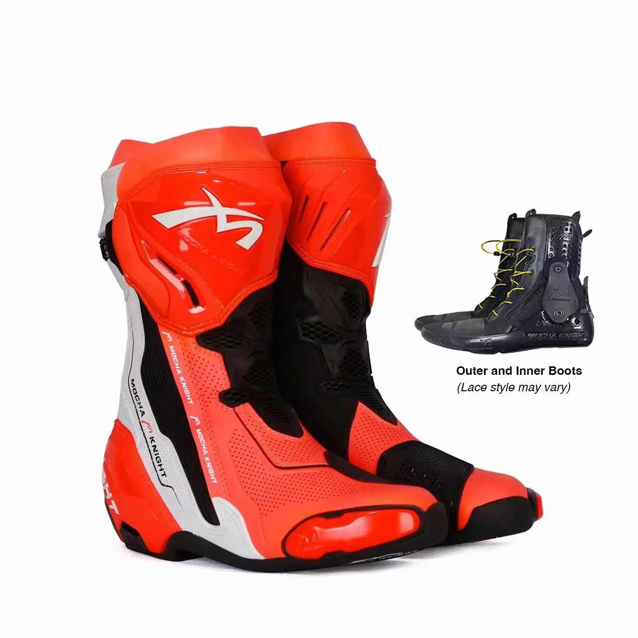 Allgoal Motorcycle Riding Boots Orange