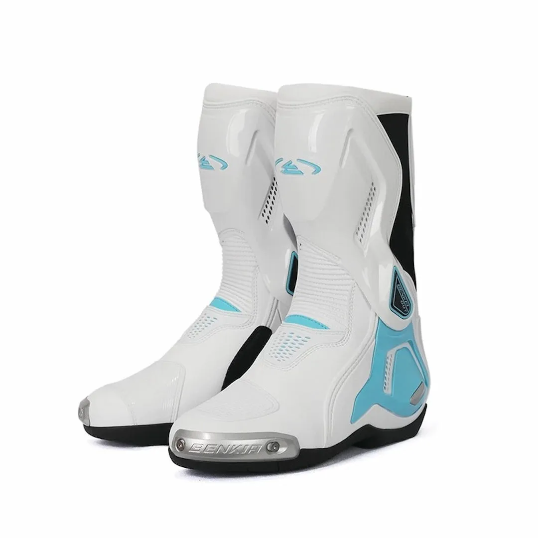 Allgoal Sky Blue Motorcycle Riding Boots