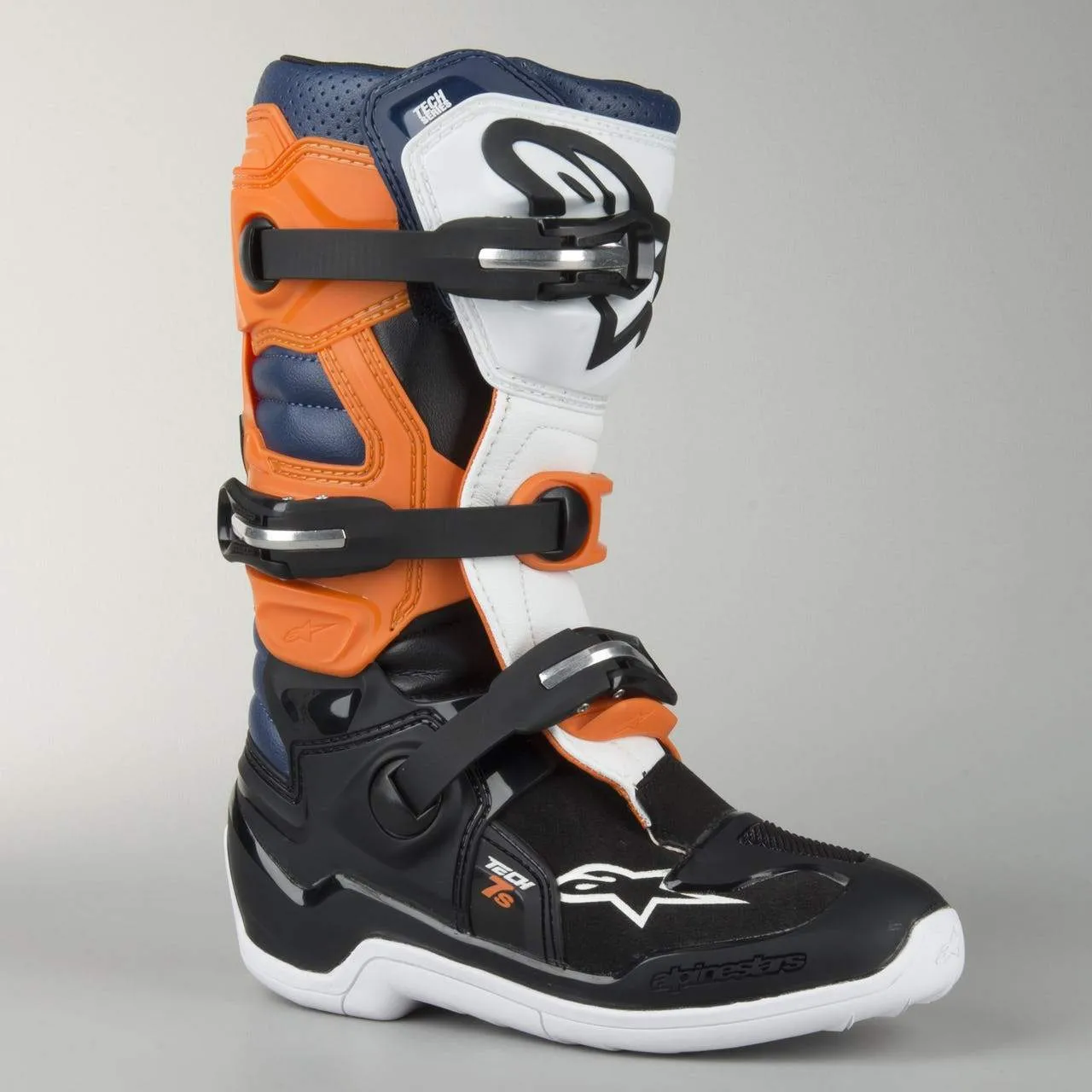 Alpinestars Tech 7S Youth Black/Orange/Blue Motocross Boots