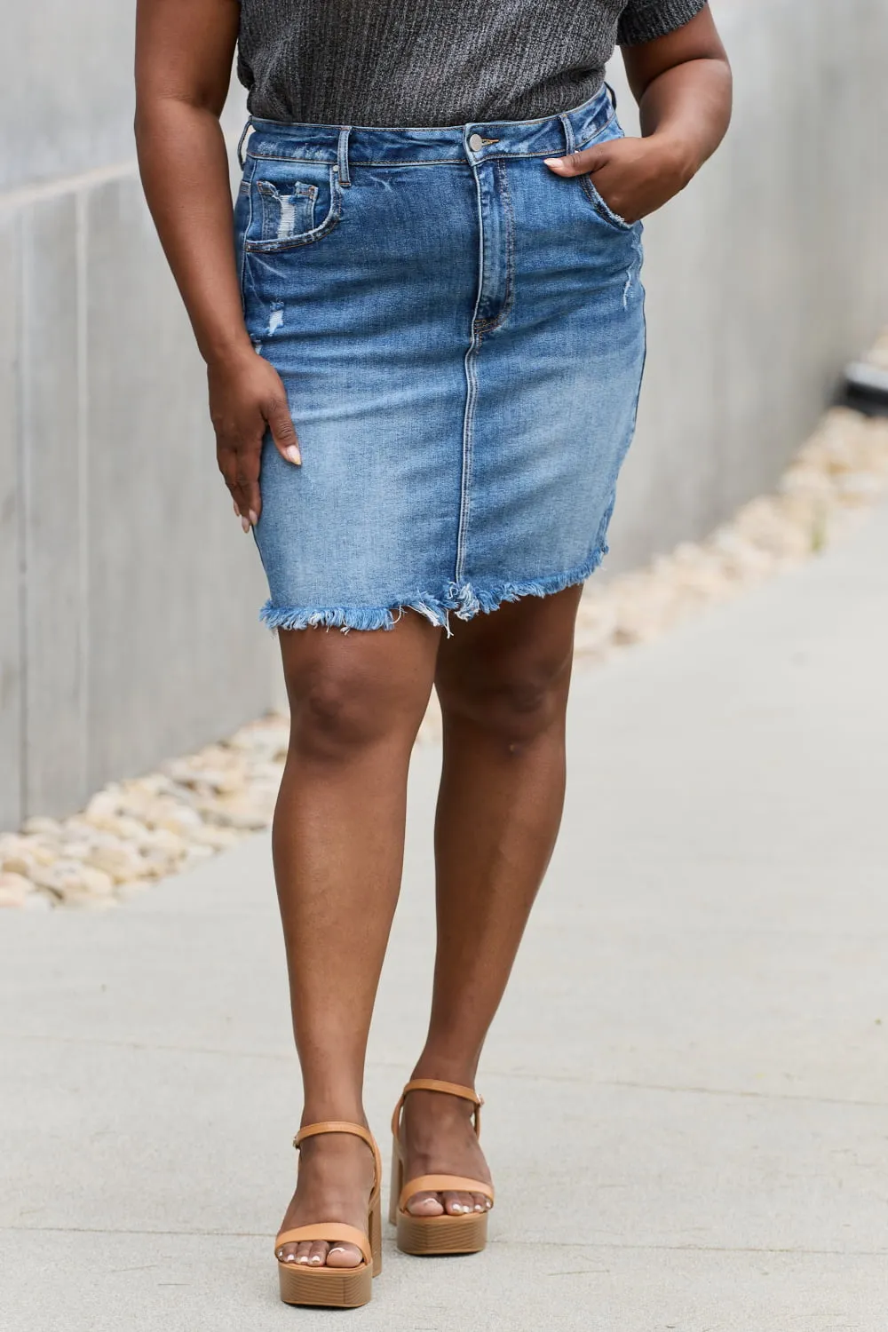 Amelia Denim Mini Skirt - RISEN