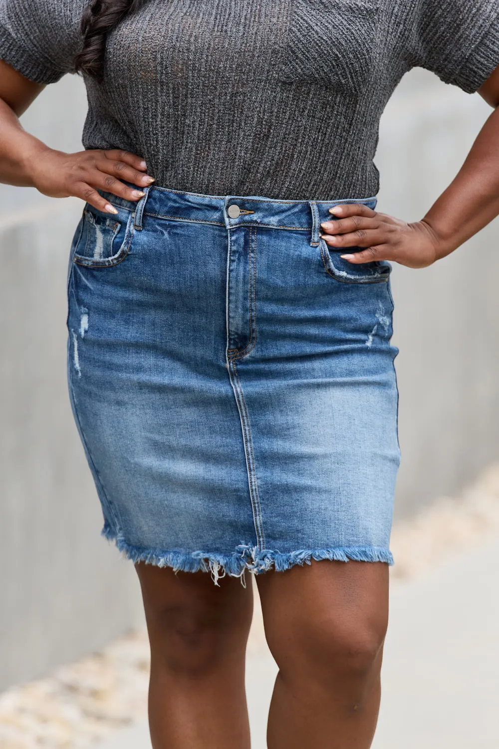 Amelia Denim Mini Skirt - RISEN