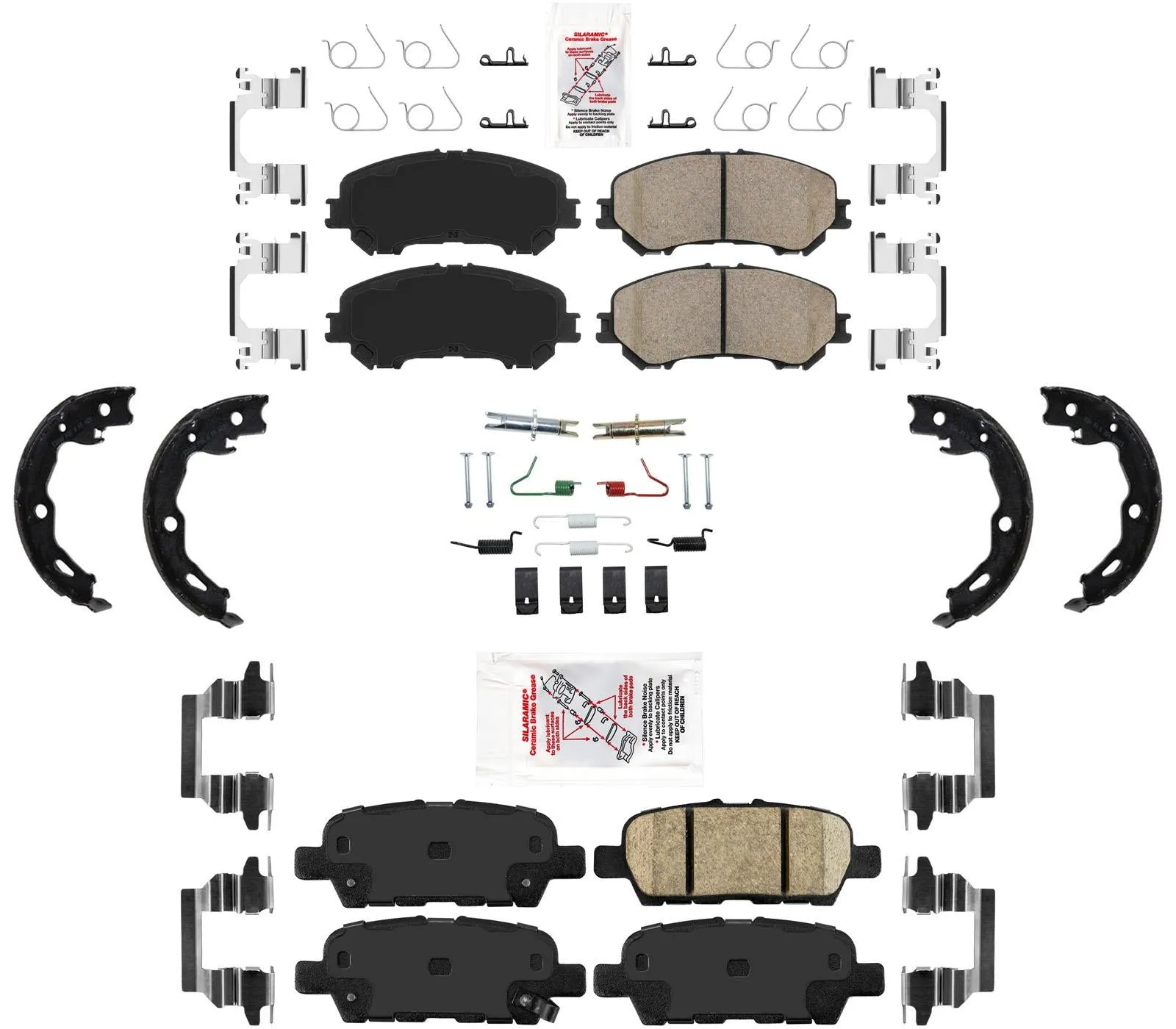 AmeriBrake Ceramic Pads Fits 17-18 for Nissan Rouge Sport Model 2.0L 4pc Kit