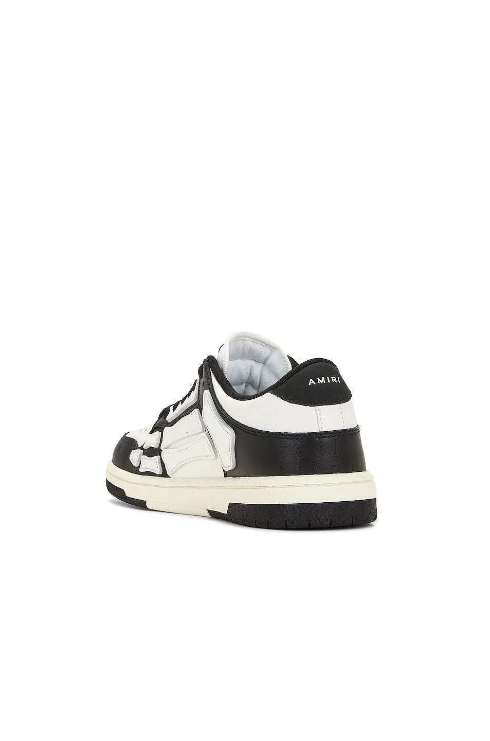 Amiri Skel Top Low Sneakers, Black & White