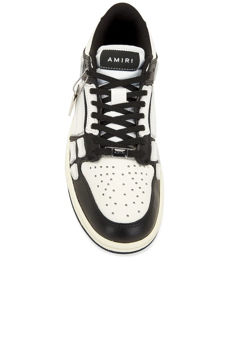 Amiri Skel Top Low Sneakers, Black & White