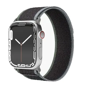 Apple Watch (42/44/45/SE/49mm) Vonmählen Trekking Loop Nylon Rem - Sort / Blå