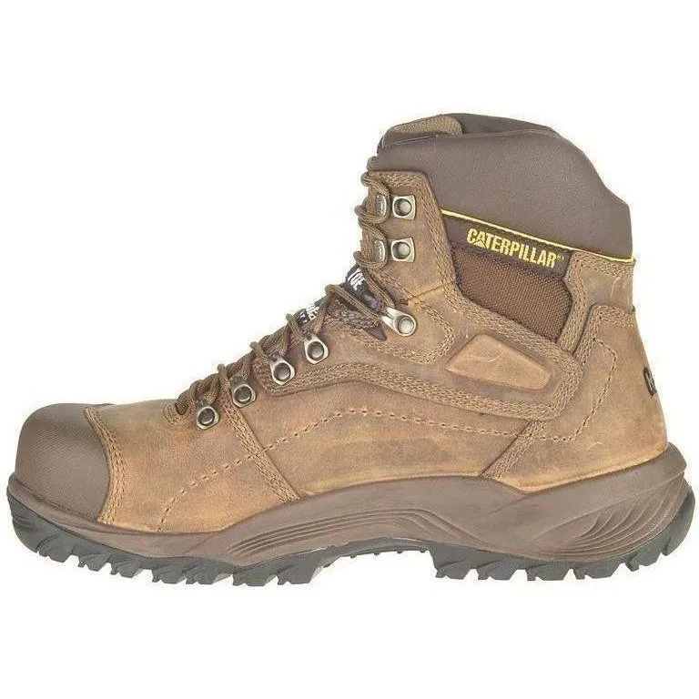 CAT Men's Diagnostic Hi WP Insulated Stl Toe Work Boot - Brown- P89940