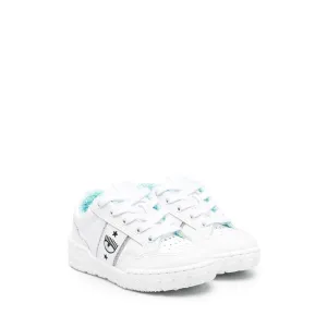 CHIARA FERRAGNI SNEAKERS CFB151 LOW BIANCO-CELESTE