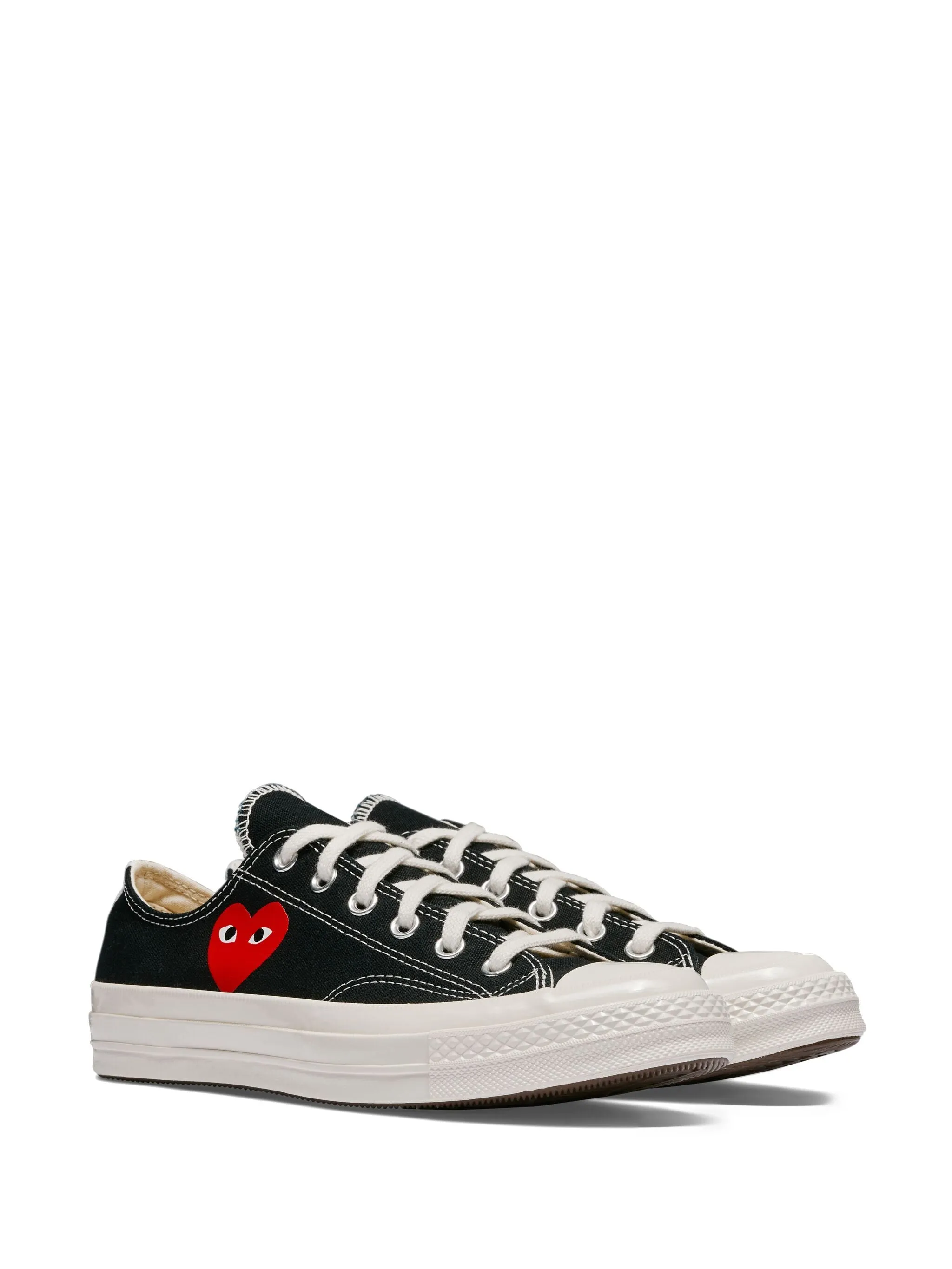 Converse Small Red Heart Low Top Sneakers