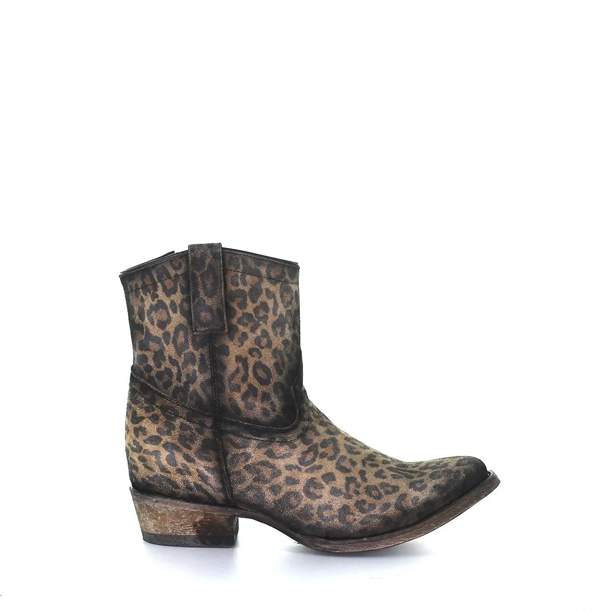 CORRAL WOMEN'S LEOPARD PRINT ZIPPER ANKLE BOOTIE - C3627