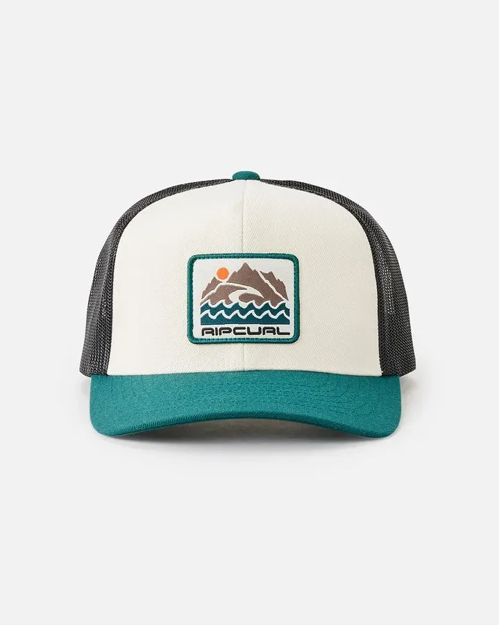 Custom Curve Trucker Cap in Trekking Green