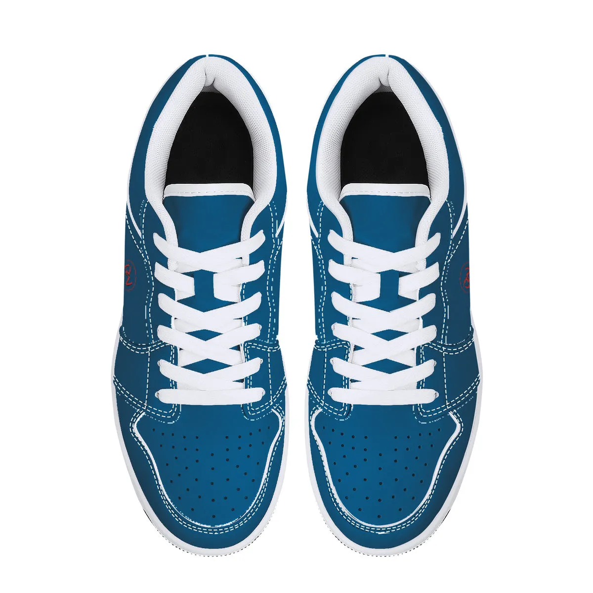 D15 Low-Top Leather Sneakers - Light Blue