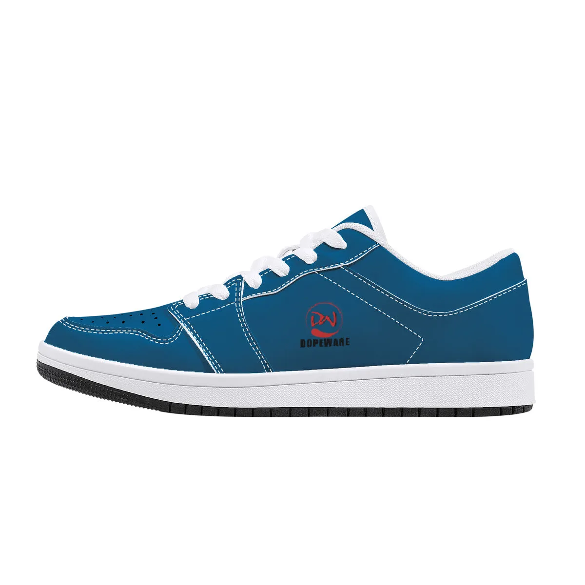 D15 Low-Top Leather Sneakers - Light Blue