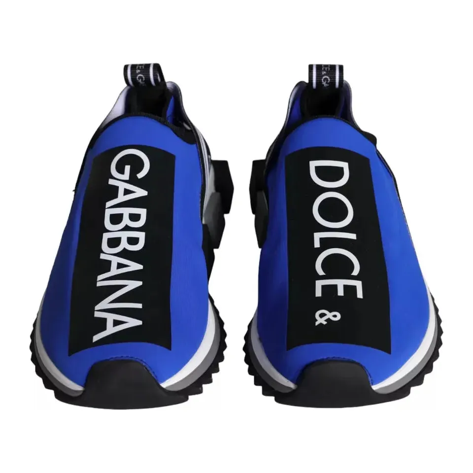 Dolce & Gabbana Blue Logo Low Top Sorrento Sneakers Shoes