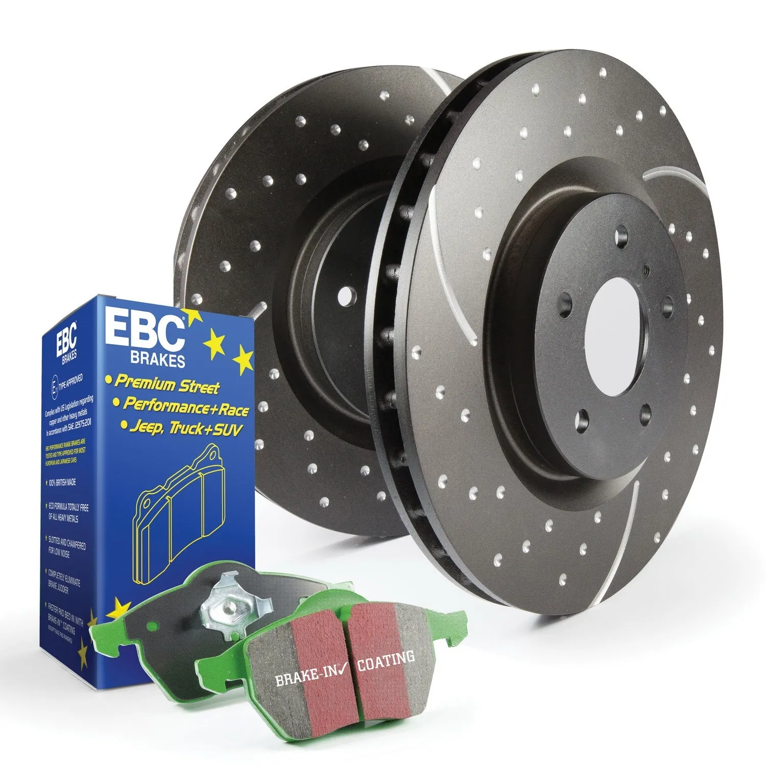 EBC Brakes S10KR1455 S10 Kits Greenstuff 2000 and GD Rotors