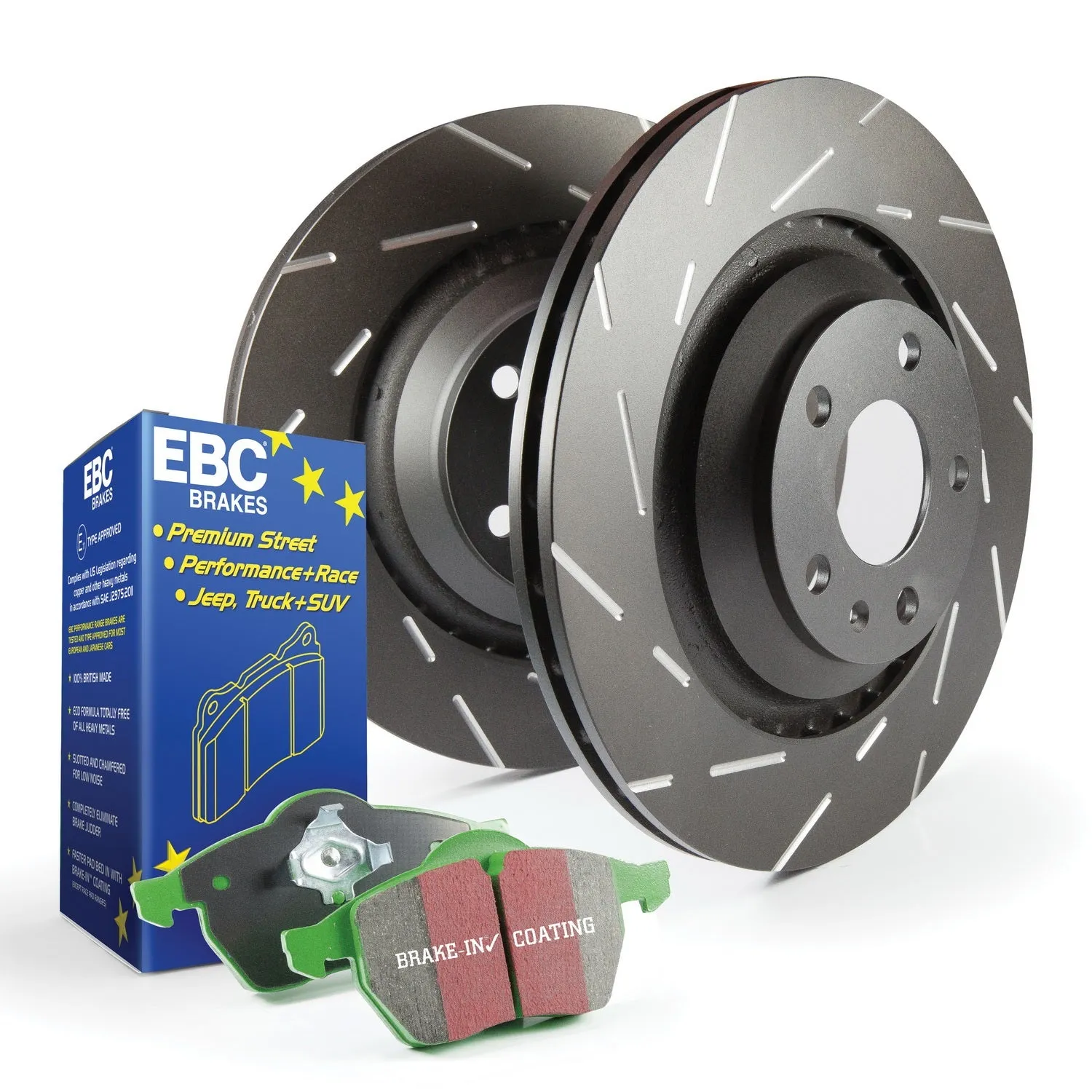 EBC Brakes S2KF1369 S2 Kits Greenstuff 2000 and USR Rotors;