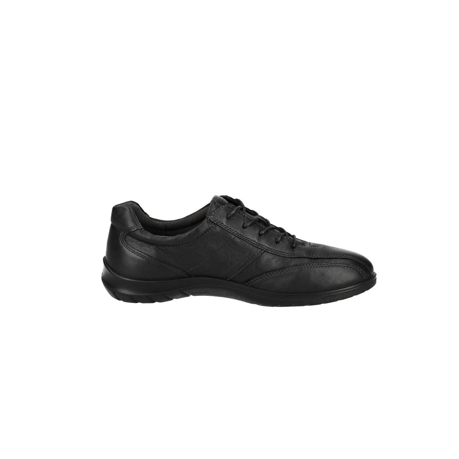 Ecco Laceup Low-Top Sneakers Leather Black Colour For Women