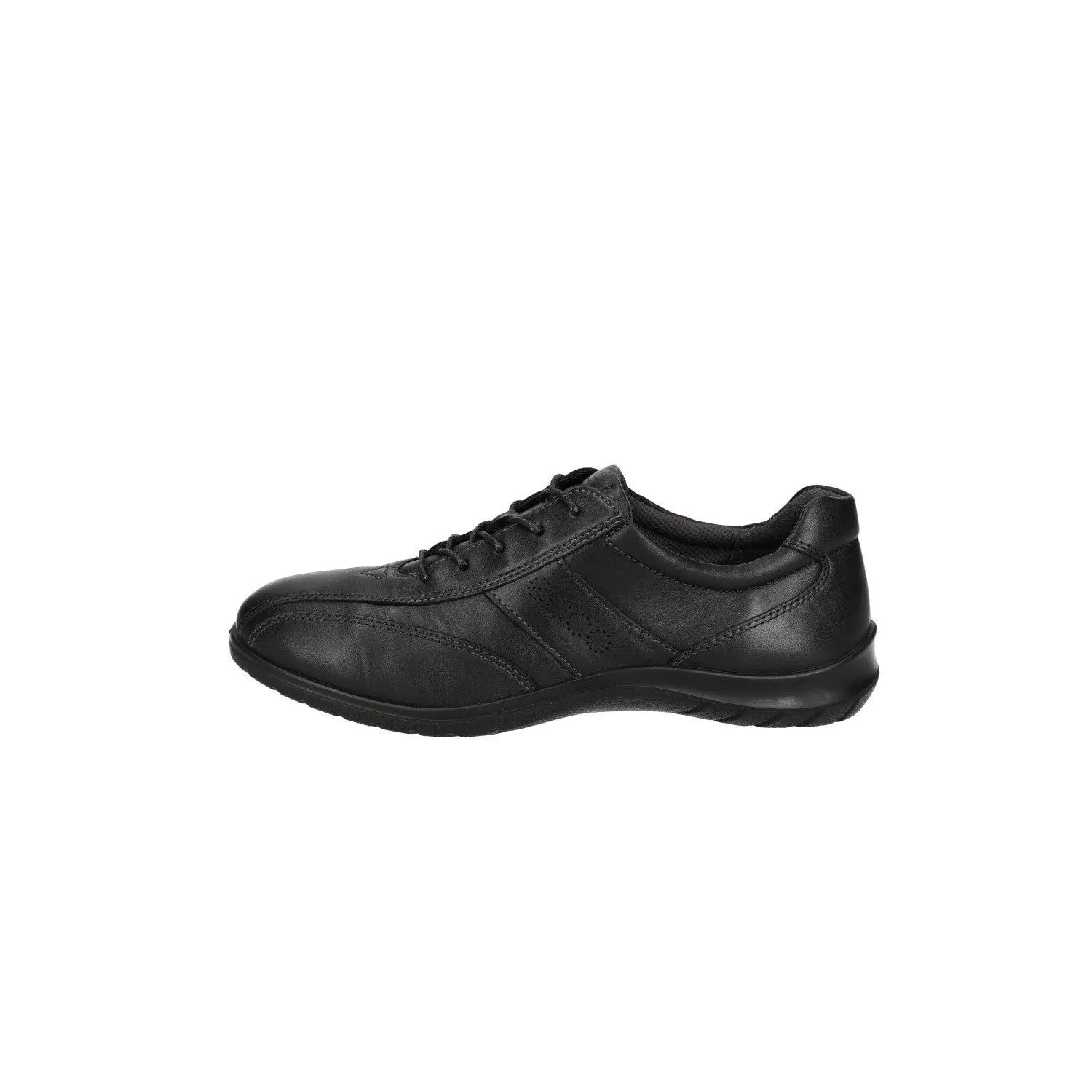 Ecco Laceup Low-Top Sneakers Leather Black Colour For Women