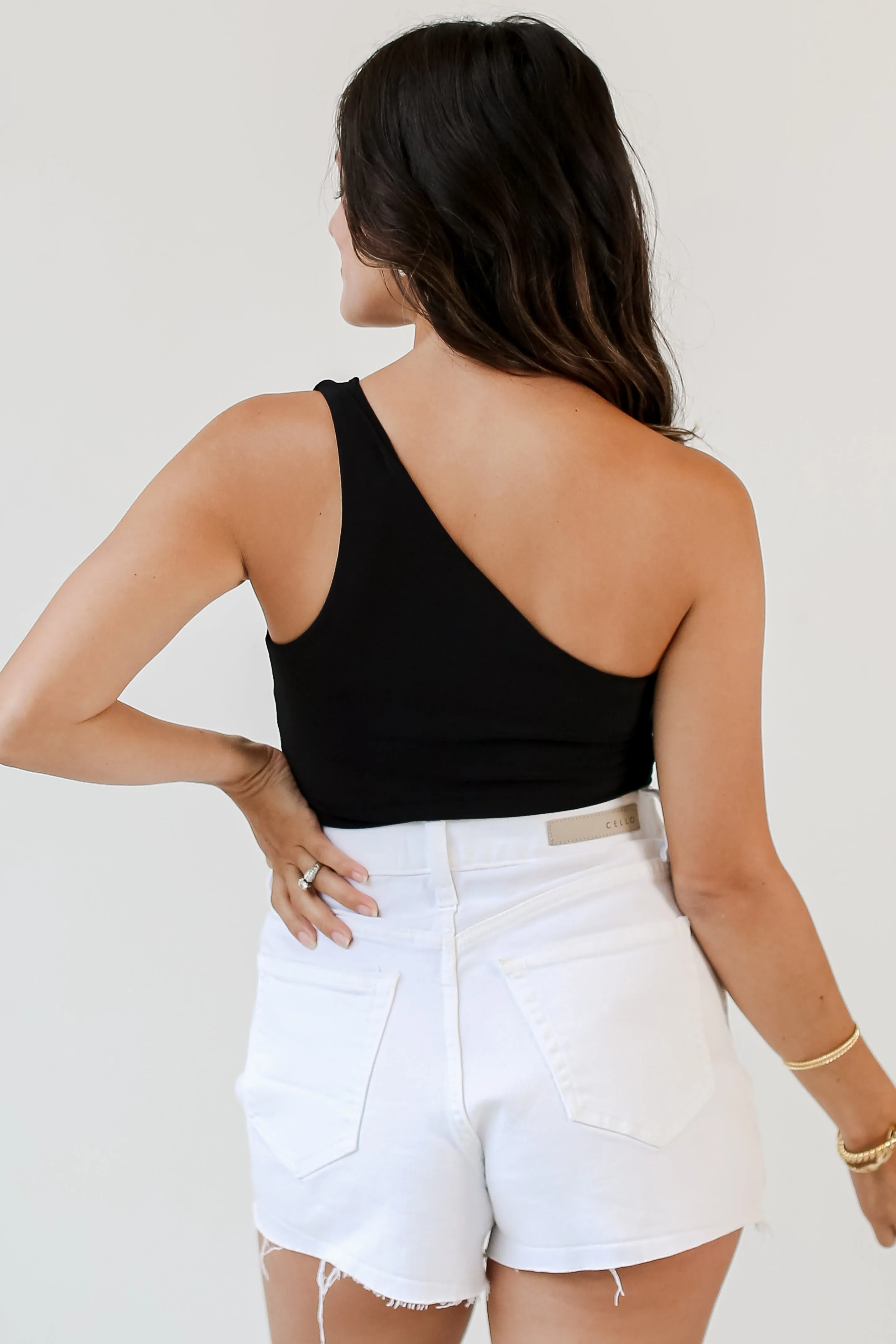 FINAL SALE - Elevated Everyday One-Shoulder Bodysuit