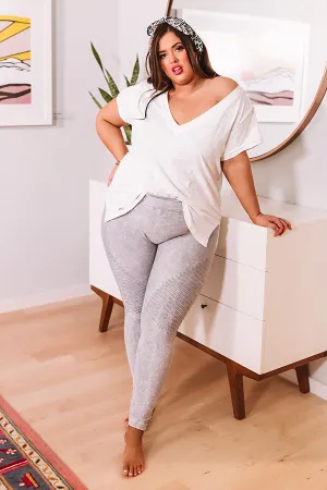 Finding Nirvana High Waist Legging In Grey Curves