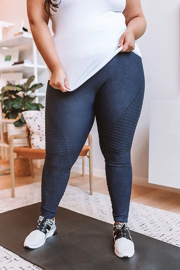 Finding Nirvana High Waist Legging In Navy Curves