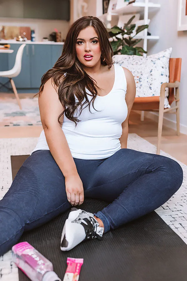 Finding Nirvana High Waist Legging In Navy Curves