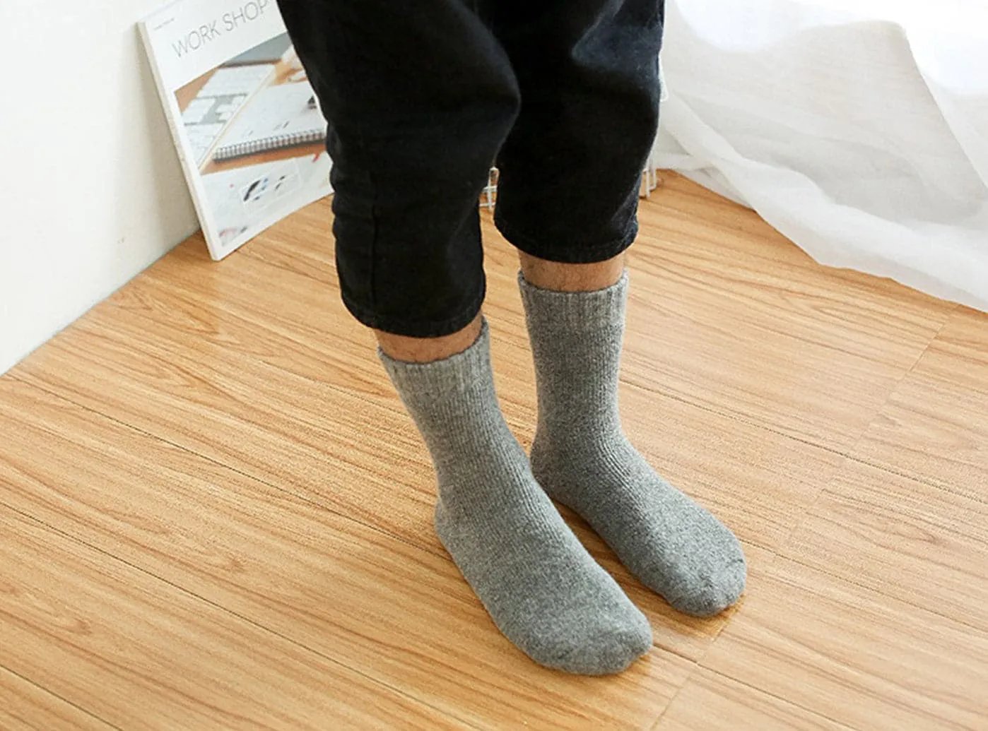 FitVille Frosty Fluffies Wool Socks V2 (Unisex)