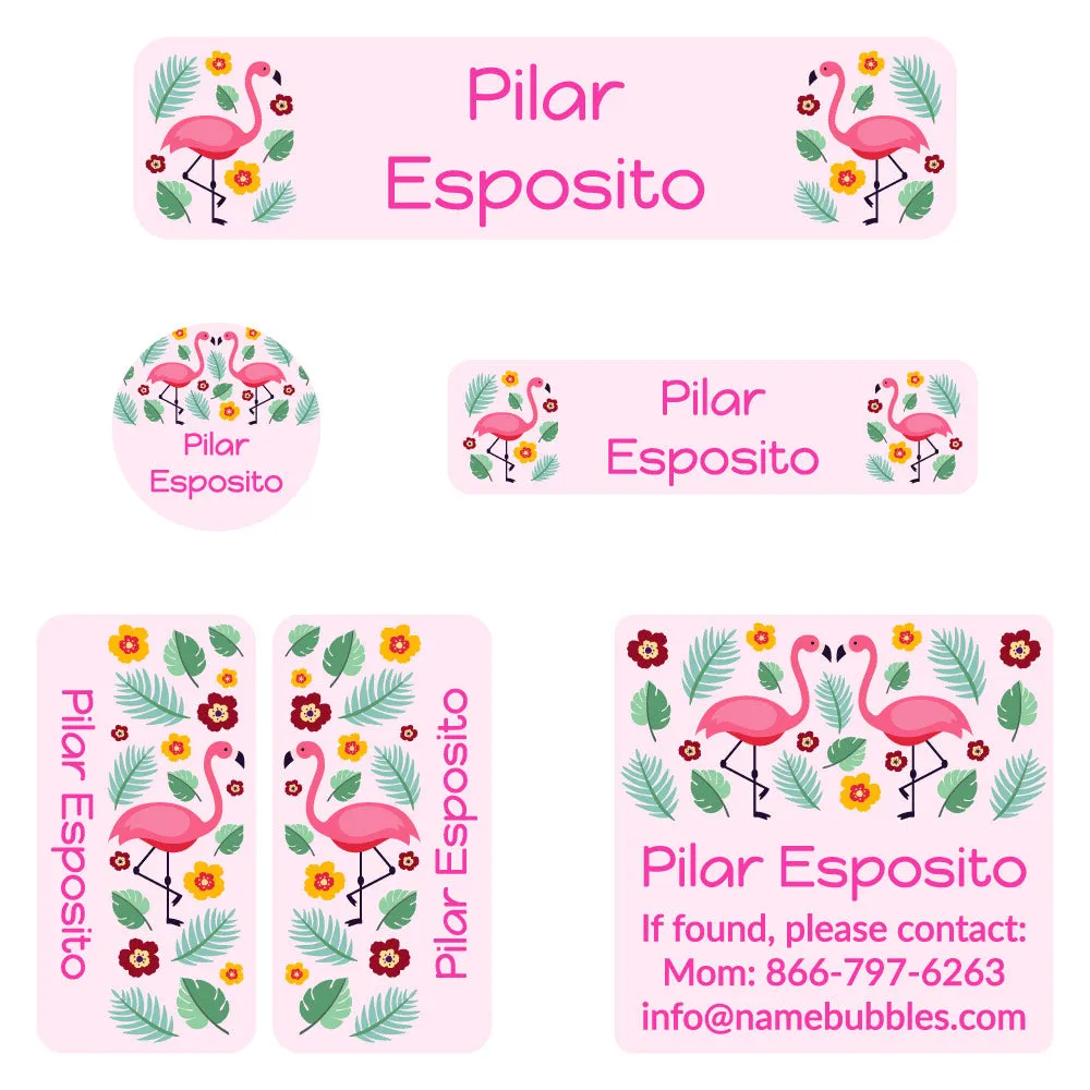 Flamingo Camp Labels Pack