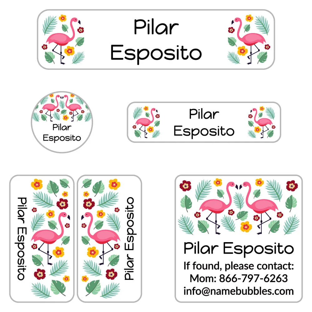 Flamingo Camp Labels Pack