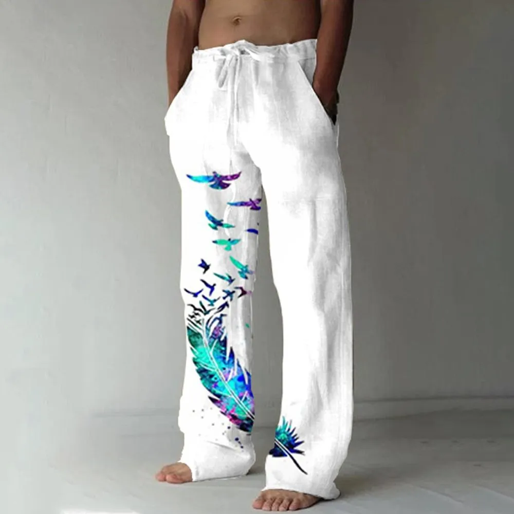 Floral Printed Drawstring Loose Pants