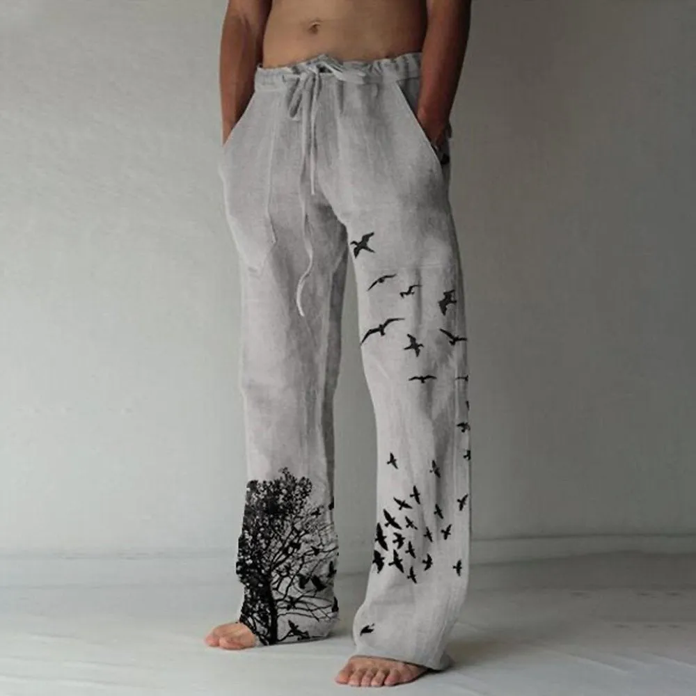 Floral Printed Drawstring Loose Pants