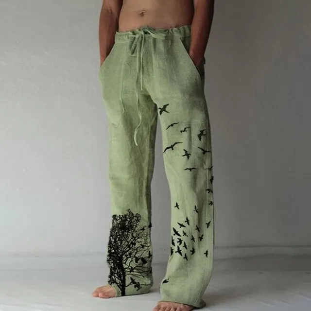 Floral Printed Drawstring Loose Pants