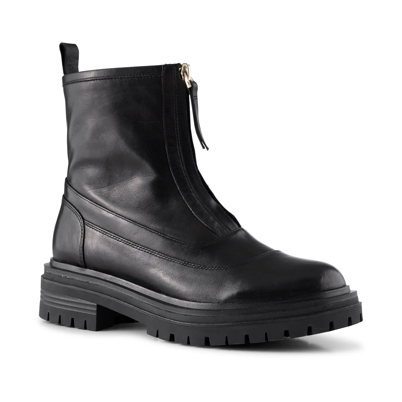 Franka boot leather - BLACK