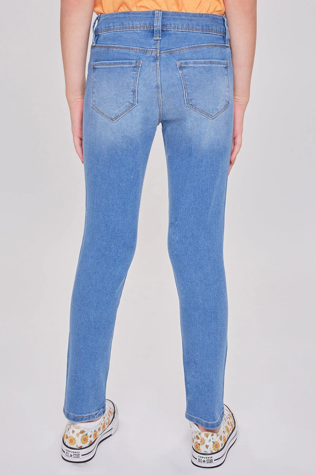 Girls Essential Skinny Jeans With Faux Front Pockets