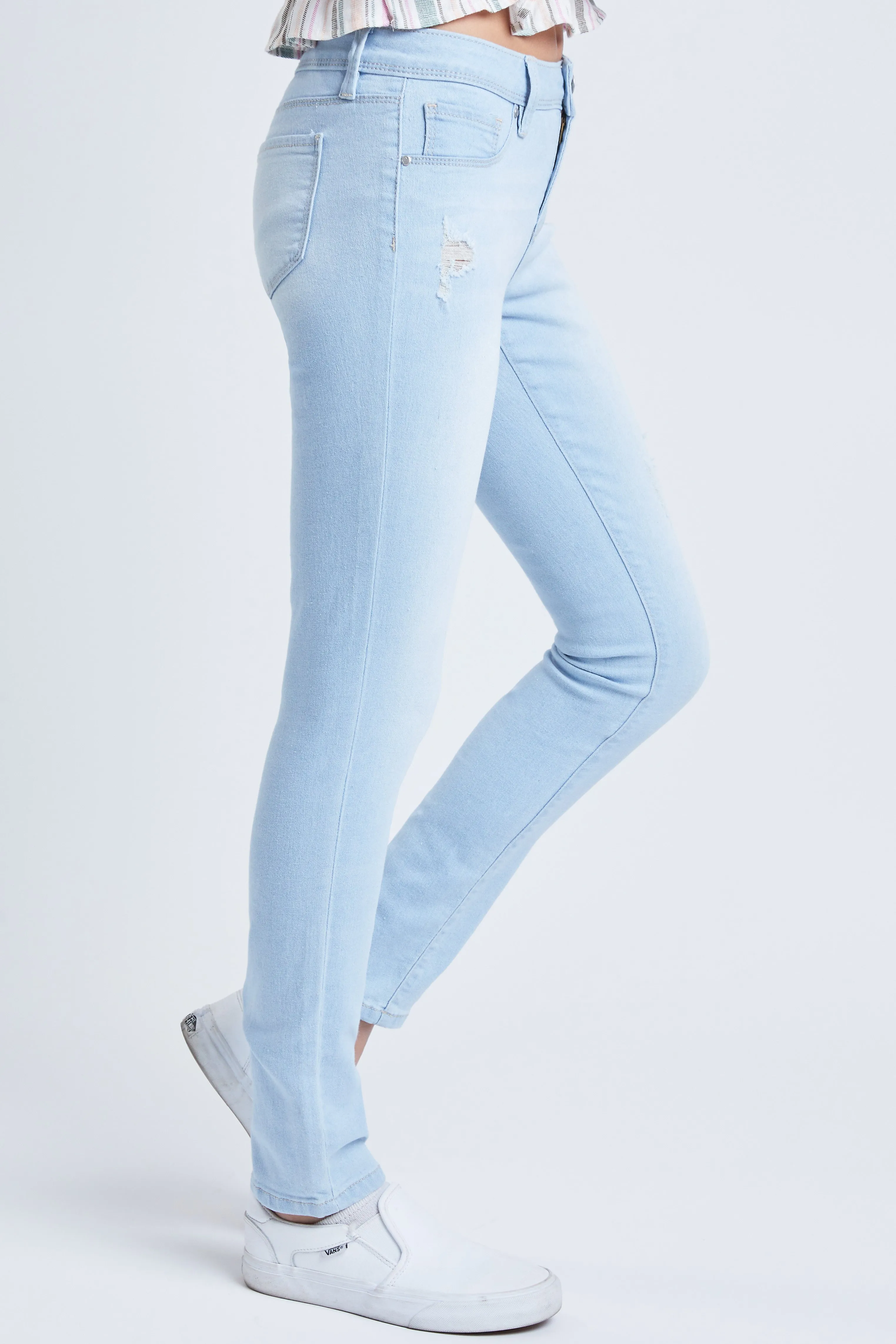 Girls Essential Skinny Jeans With Faux Front Pockets