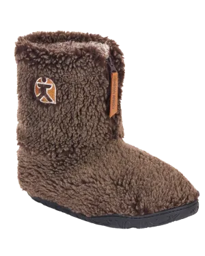 Gosling Snow Tipped Sherpa Slipper Boots in Washed Dark Chocolate