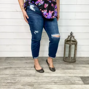 Judy Blue "Main Event" Distressed Boyfriend Jeans