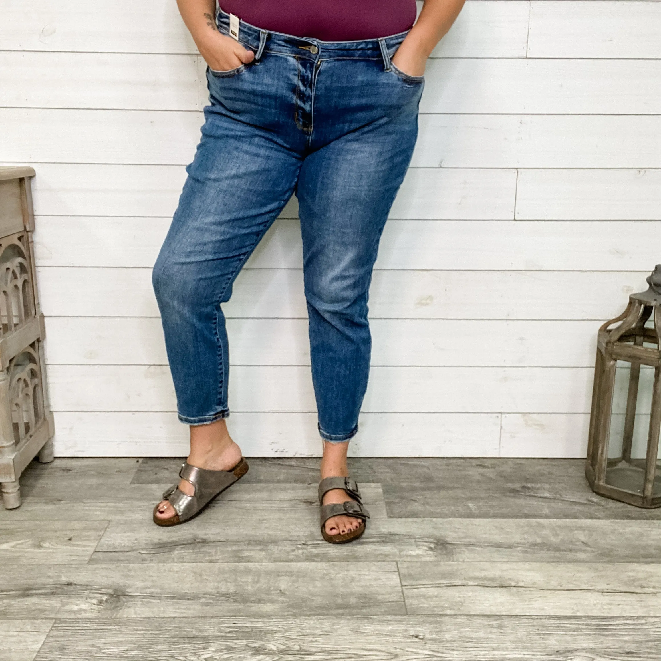 Judy Blue "Sneaky" Pete Boyfriend Jeans