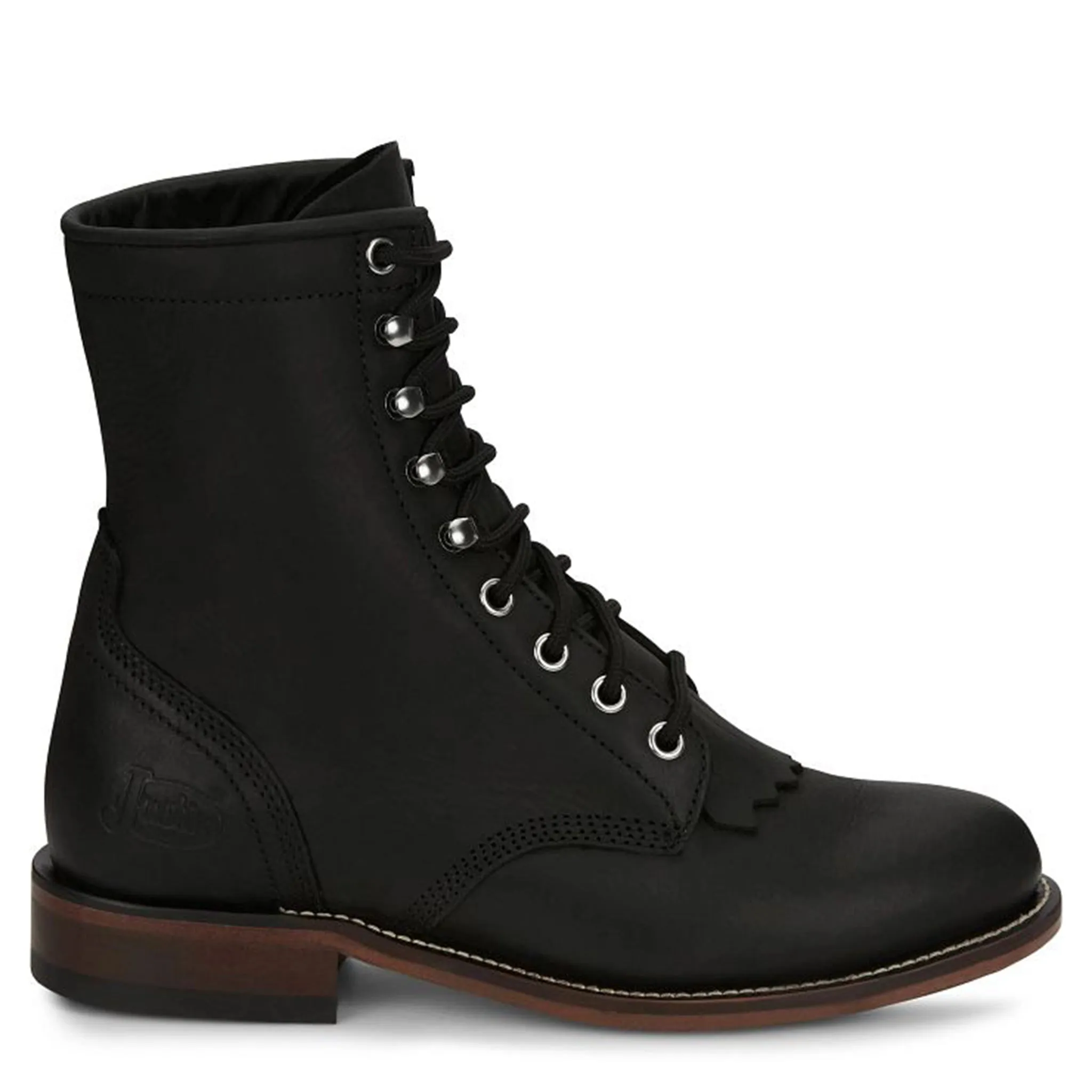 Justin Women's Mckean Black Lace-Up Roper