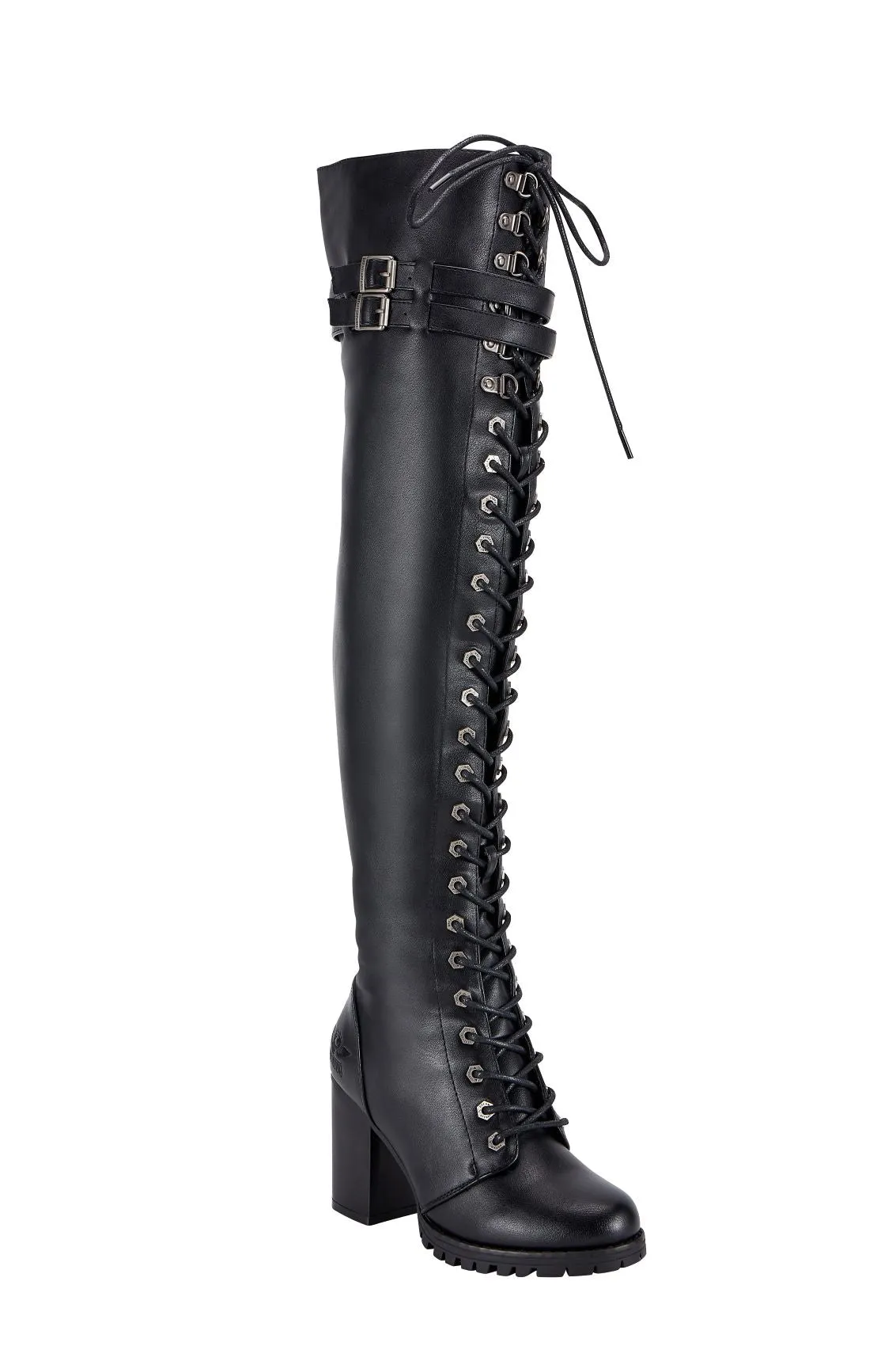 Ladies Knee High Laced Boots By Dream Apparel