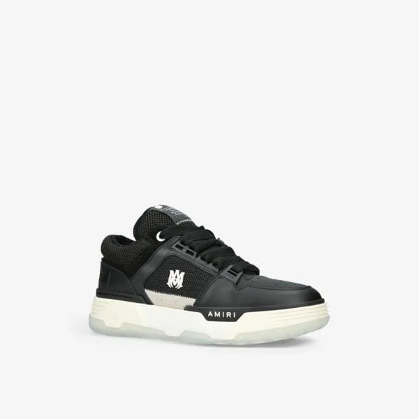 Leather low top sneakers MA-1 with thick sole Amiri, black