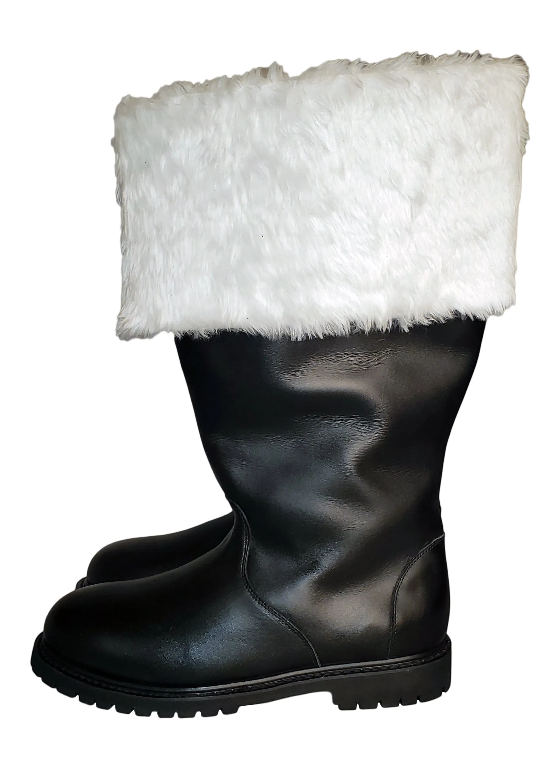 Leather Santa Boot / Professional Santa Boots / Wide Calf / Wide Width