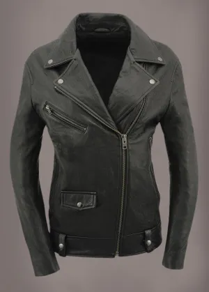 Leather Weather Premium Motorcycle Black Leather Jacket