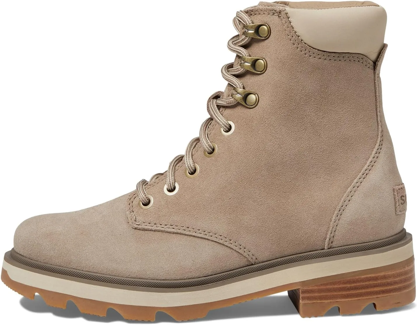 Lennox Lace STKD Waterproof SOREL Lace-Up Boots, Omega Taupe/Gum 2